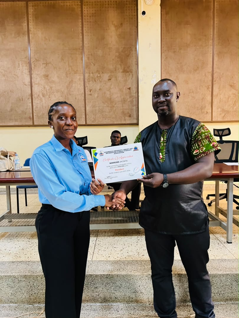 Certificate presentation at a KYULISSA event