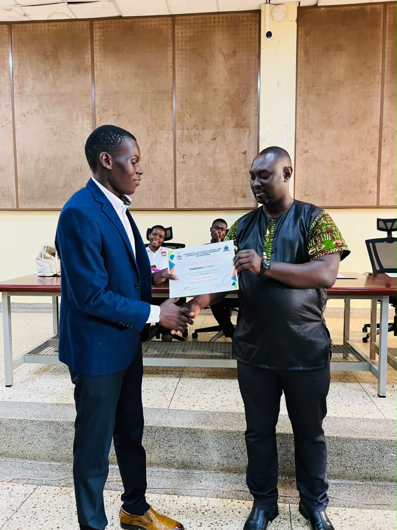 Certificate award at a KYULISSA event